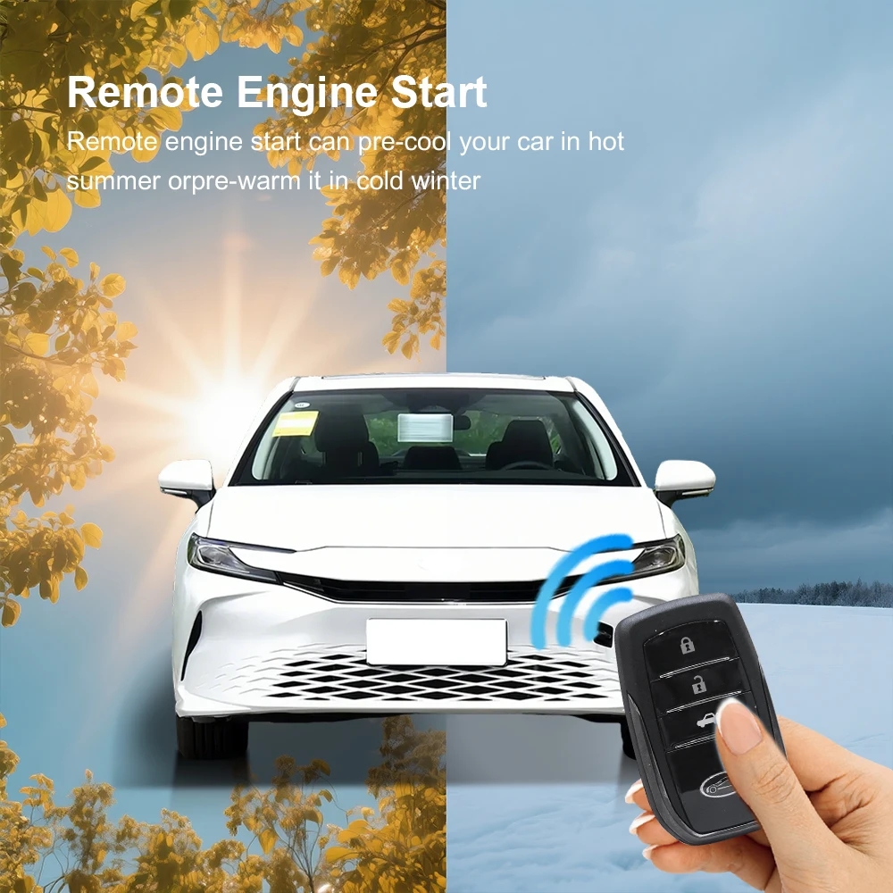 OVI CANBUS PKE Keyless Entry Remote Car Starter Car Alarm Remote Ignition for Toyota Prado Push Start System OBD Plug and Play