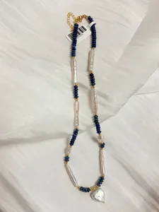 Handmade Natural Freshwater Pearl Grade White Pearl 925 Sterling Silver Pendant Necklace Heart Charm Trendy Women's Jewelry