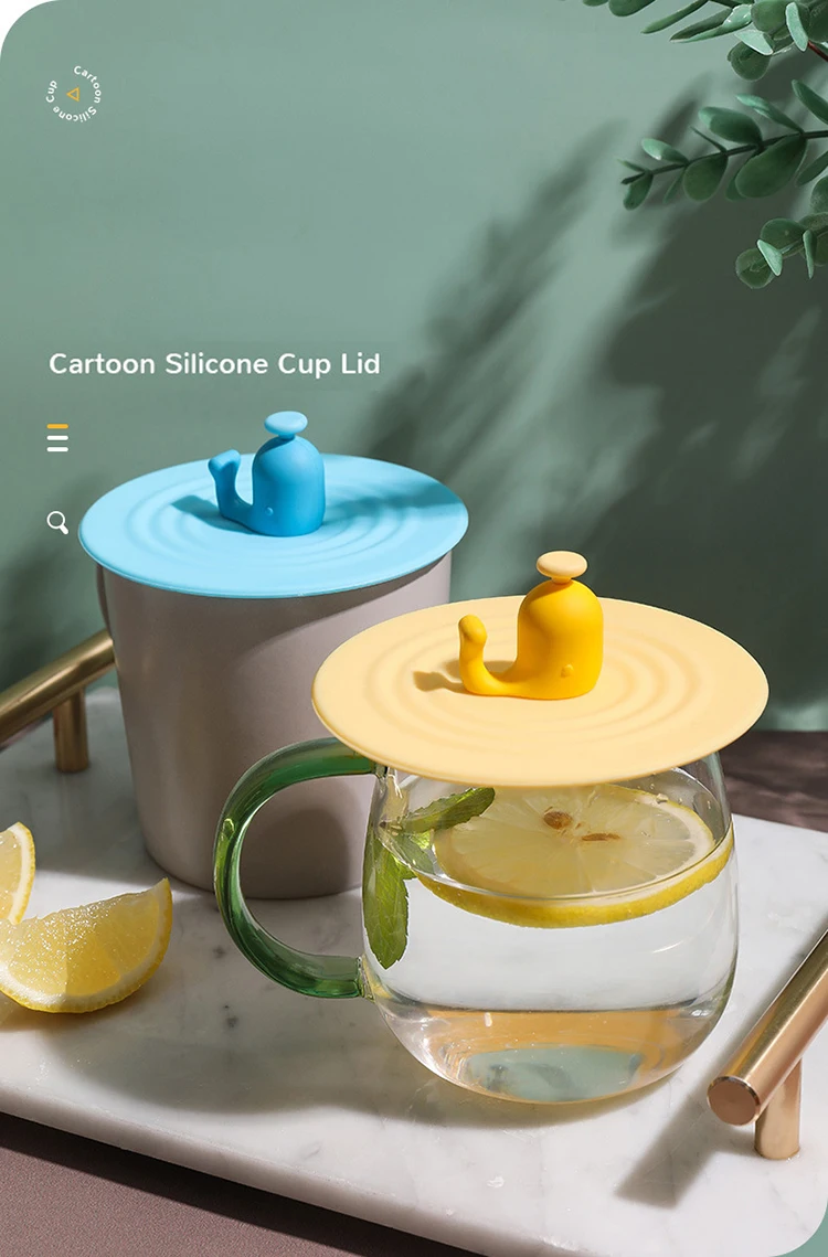 Silicone Cup Lid Leak-proof Mug Lid Cup Accessories Dust proof Universal Cup Lid Ceramic Applicable