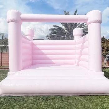 Commercial adults kids Custom Outdoor White Wedding Bouncer Inflatable House Jumping Bouncy Castle For Sale