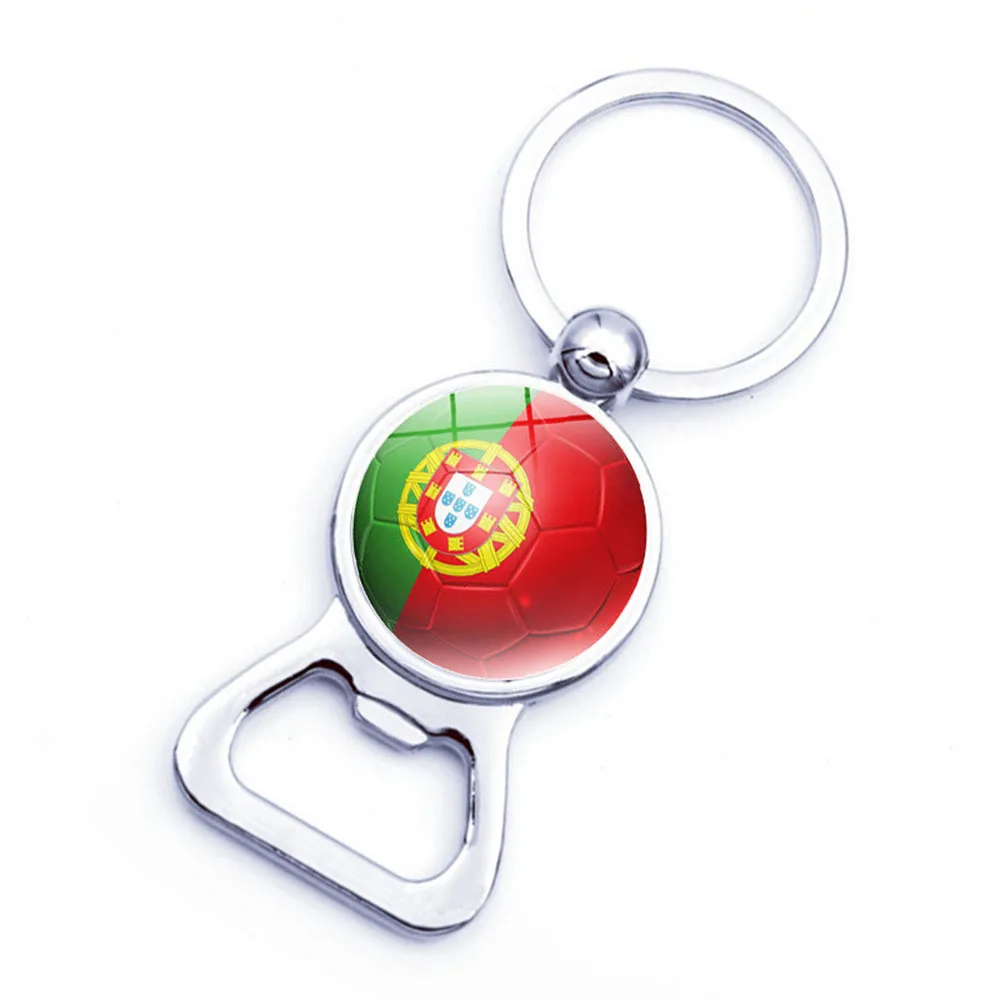 2026 FootballWorld Cross Border Carabiner Keychain Metal Bottle Opener National Club Flag Lightweight Waterproof Ornament