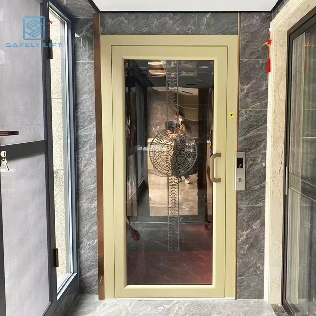 Safe Convenient Silent Home Lift Customized Home Hydraulic Elevator Low Cost with Derrick House Lift