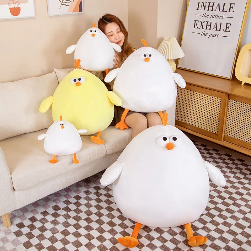 Giant 25/50/70/90 cm Soft Chicken Plush Toy Fat Animated Animal Cartoon  Stuffed Pillow Main Material Super Soft Plush