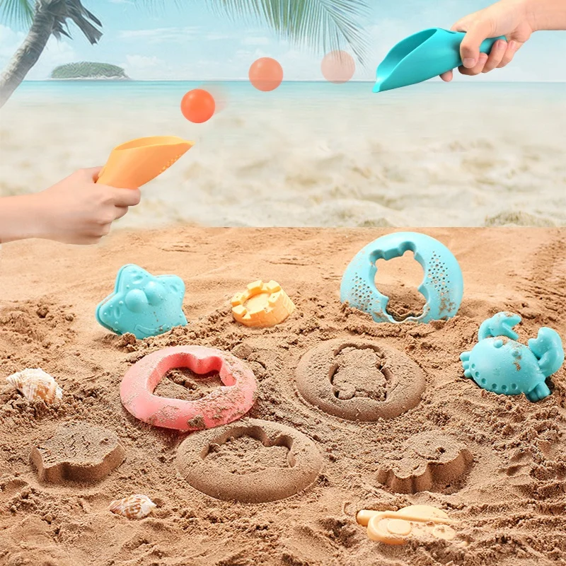 Set Plage 21 Pièces – Seau Pliable, Pelle Mécanique, Moules Animaux – Cadeau Été Enfant 1-10 Ans