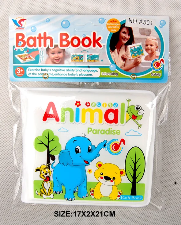 Activity Waterproof Pages Soft Baby EVA Cartoon Bath Books with BB Whistle Mixed Early Educational Bathroom Toys