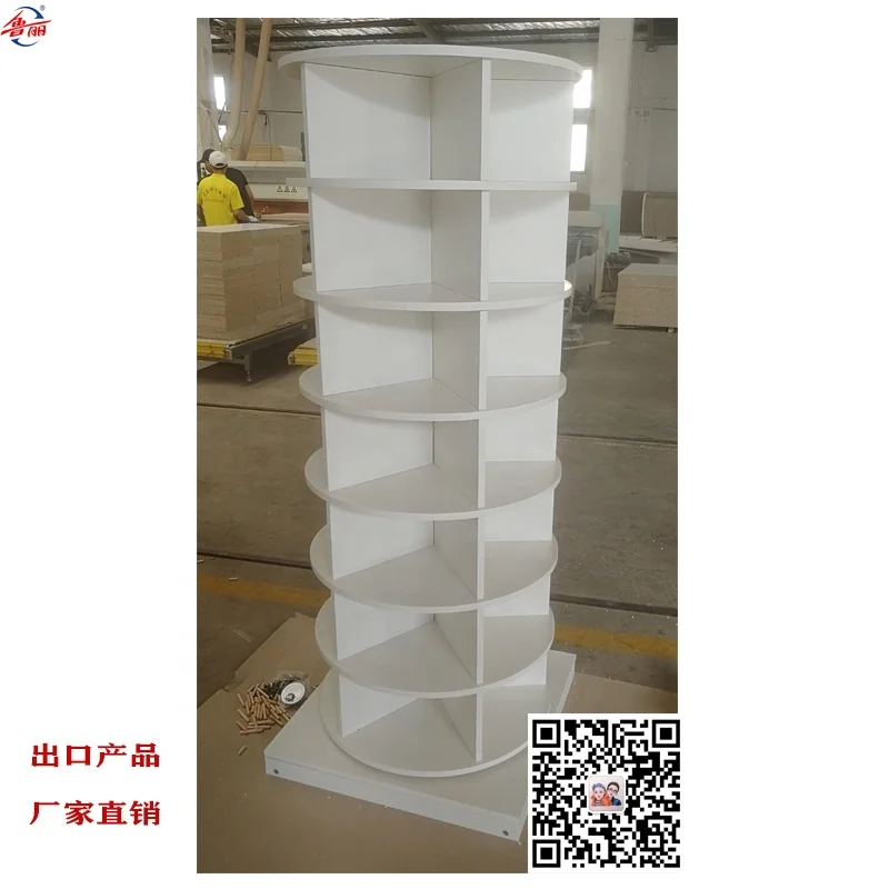 Corner White Rotating Shoe Rack 7tier Saving Space Shoe Cabinet