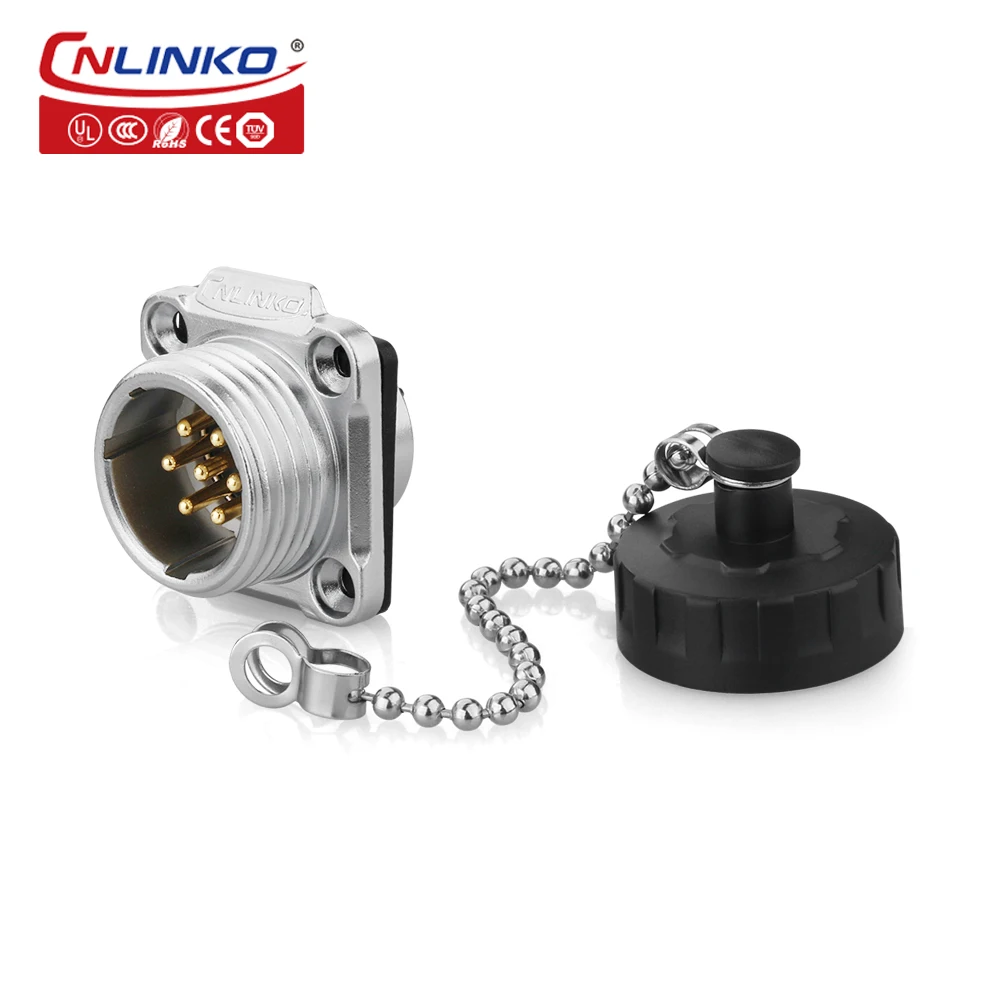 7 Pin Metal Dc Power Connector Wire to Wire Male Female Plug Socket for Industrial Equipment