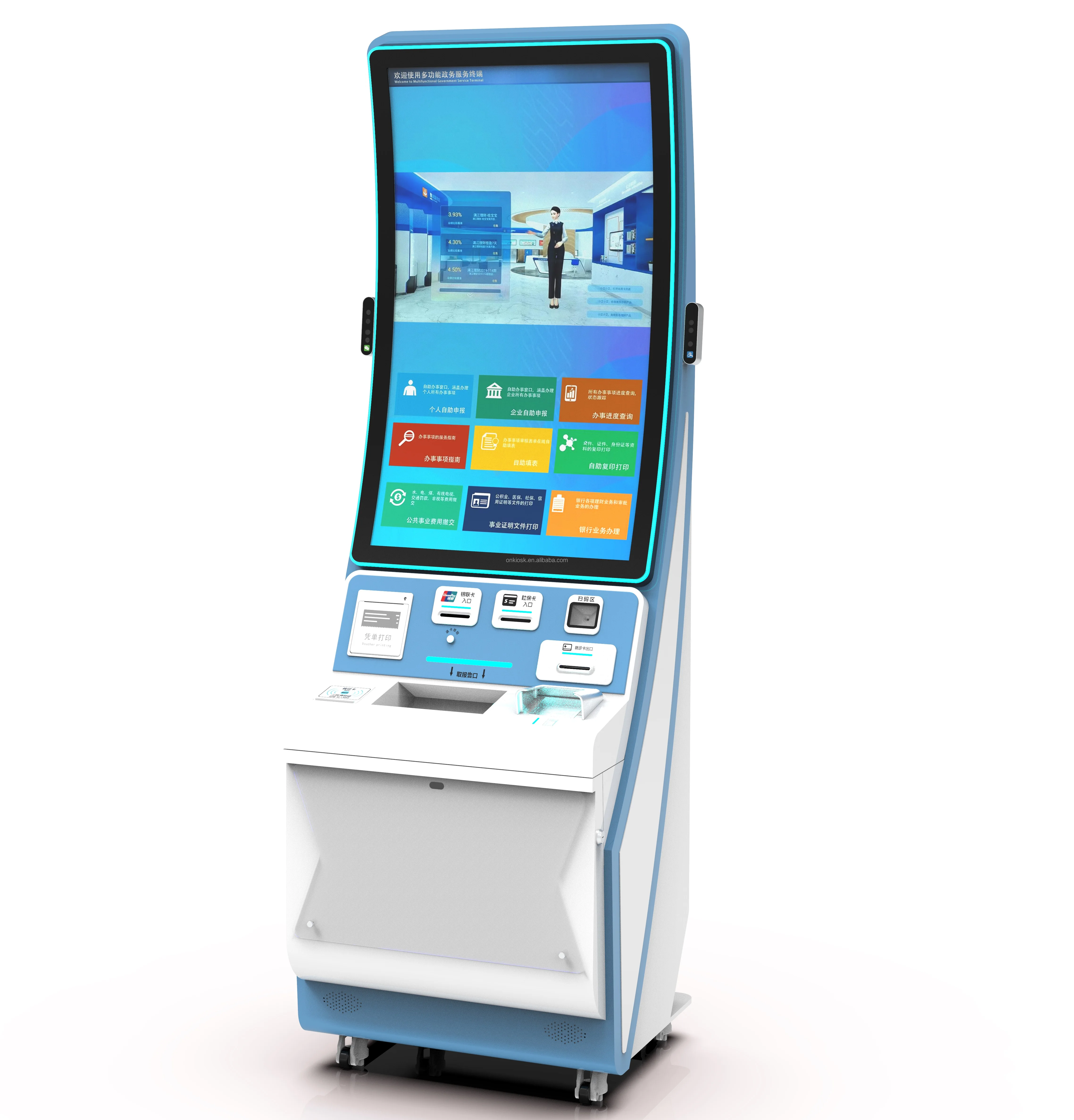 Crypto Payment ATM Kiosk Currency Exchange Payment Kiosks with Cash  Acceptor Note Dispenser
