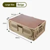 L - 53L - avec Couvercle en Bois - Sable Kaki