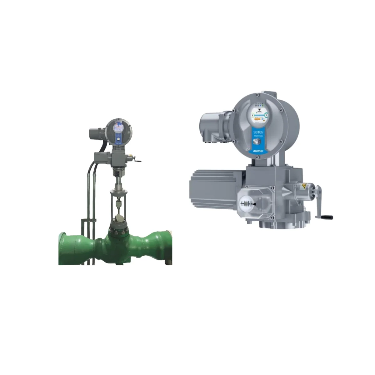 Split Type Actuator SIPOS Aktorik  G7   Electric Multi-turn actuator  with Chinese Valve for Energy Power Generation