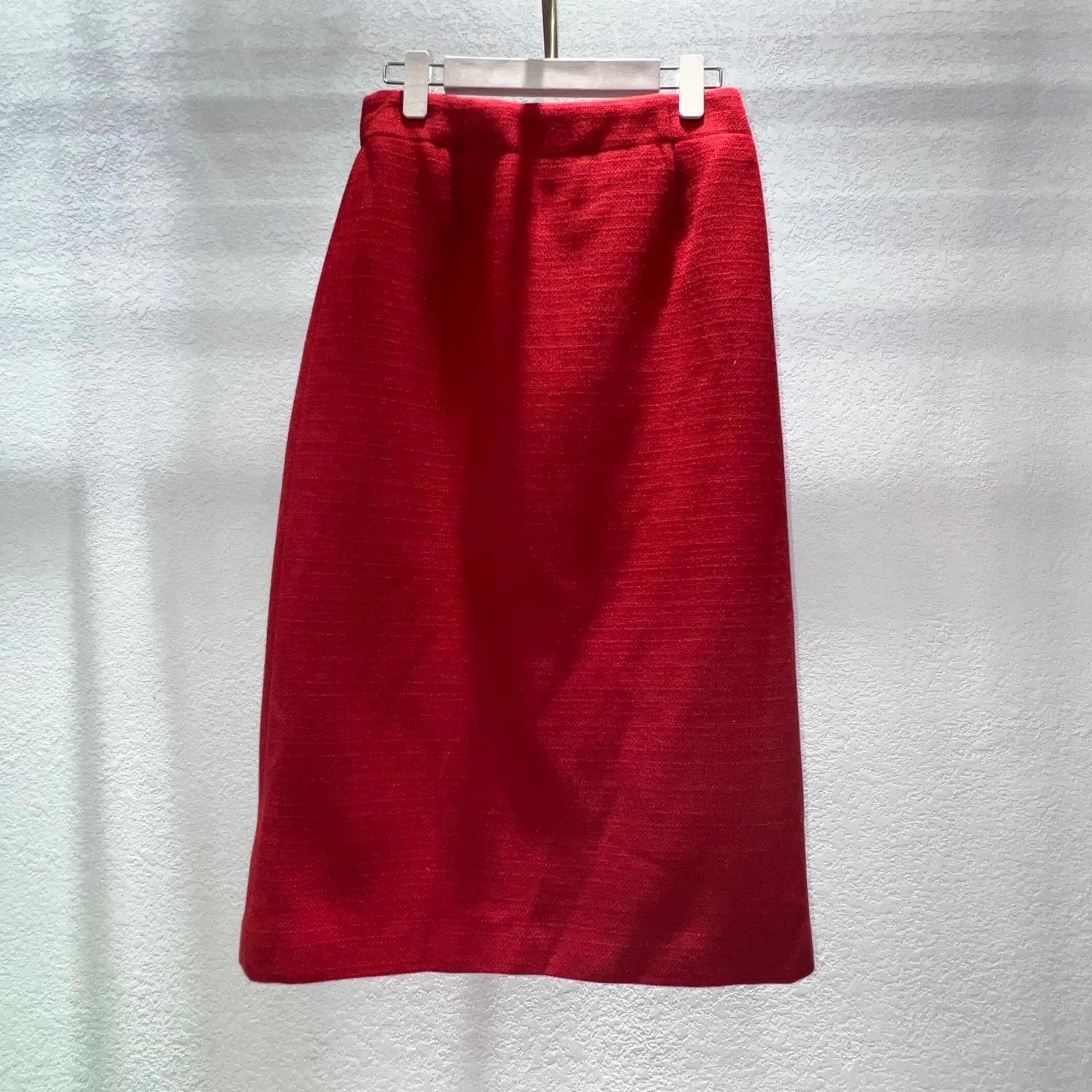 Wholesale Ladies Office Suits Red Business Suit Two Piece Tweed Blazer Skirts Dress for Women