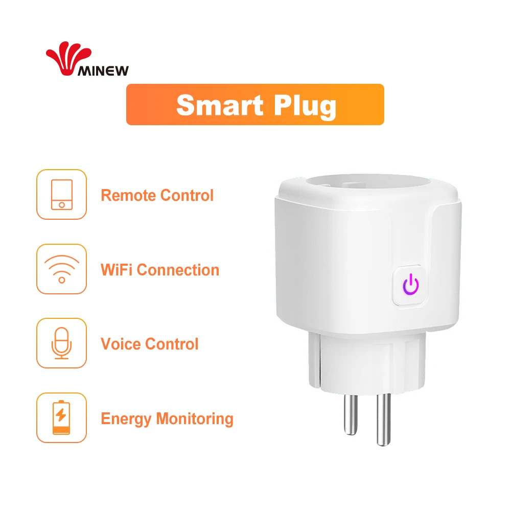 LSPA8 2.4GHz Smart Plug Strong Toughness Electric Portable WiFi Smart  Outlet Remote Voice Control Works