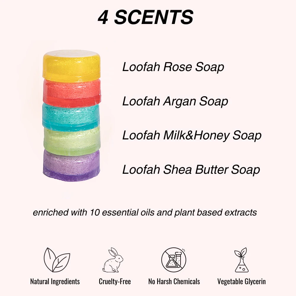 Handmade Exfoliating Body Scrub Bath Bar Soap With Inside Loofah Buy