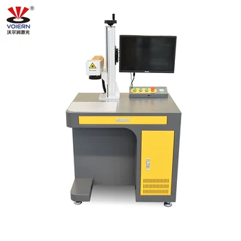 20W 30W 50W Fiber Laser Marking Machine Metal Jewelry Stainless Steel Plate Marking Machine with Rotating Shaft