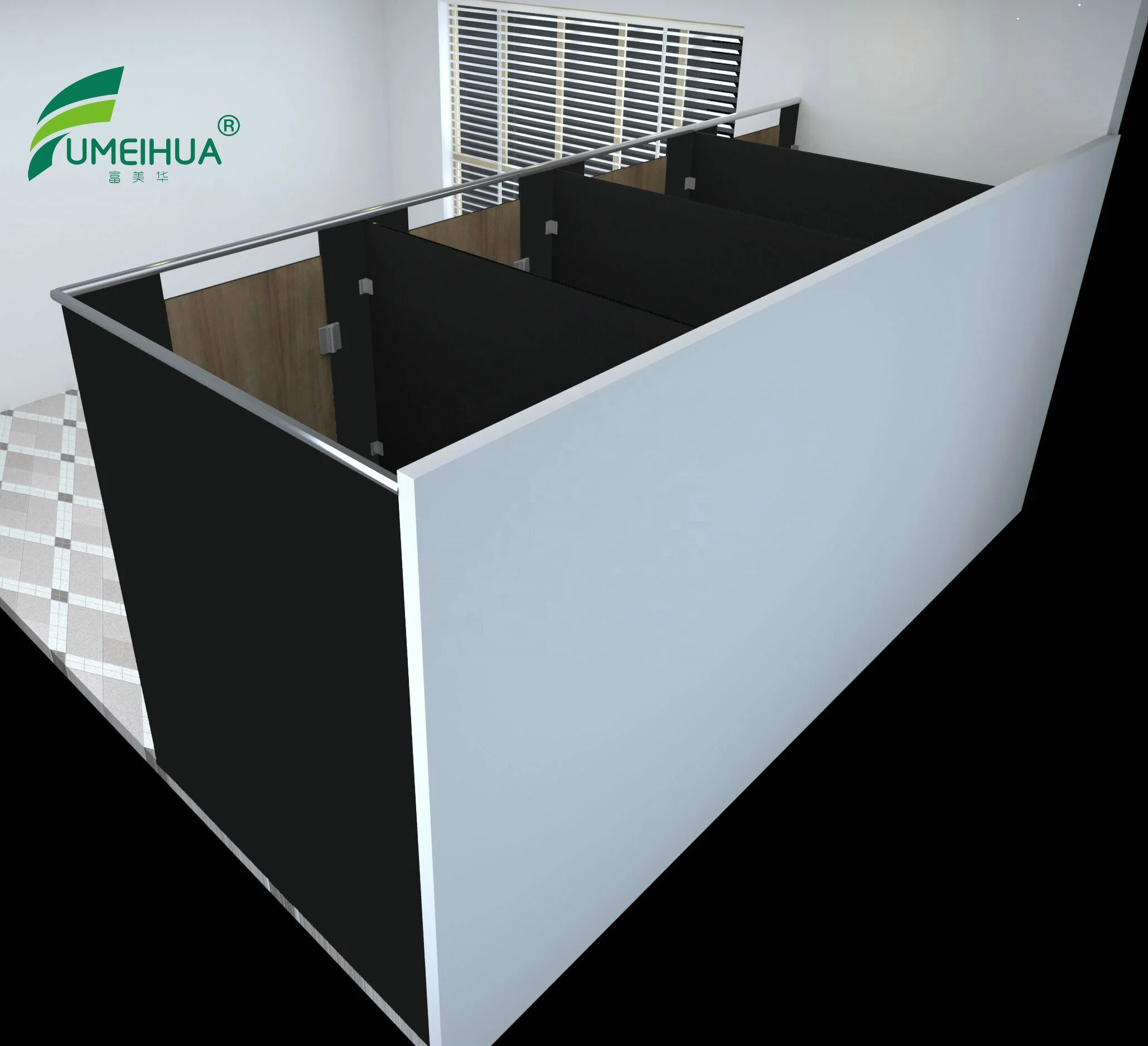 Compact HPL Toilet Partition Panel for Public and Kindergarten Use Cubicle Door From China Supplier for Mall Application