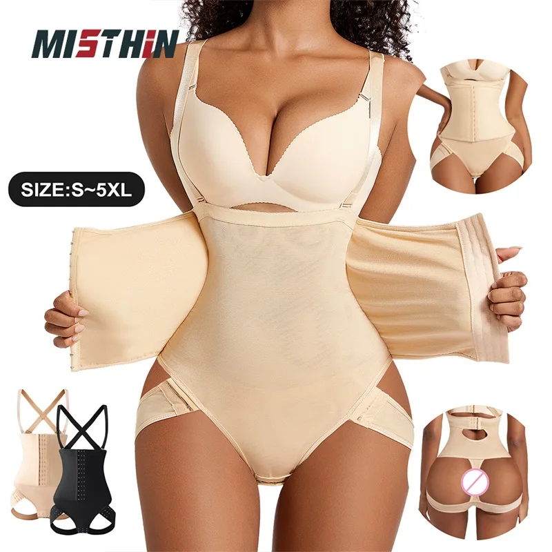 Women Tummy Control Panties Shaper Shoulder Strap Trainer Butt Lift Pull Body Corset Shaping Underwear Waist Trainer Shapewear