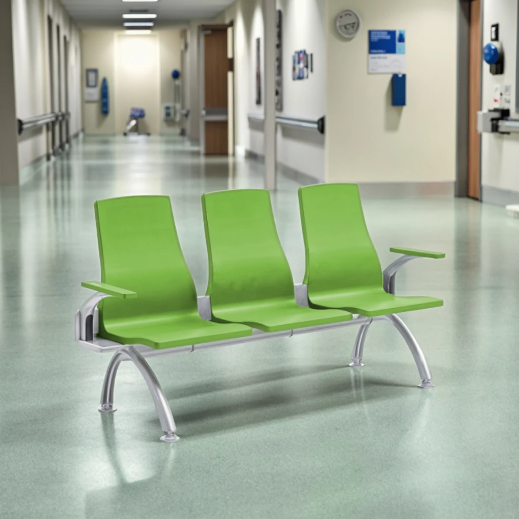 Sleek Contemporary Cantilever Design Monoblock Seats Hospital Modernized 6