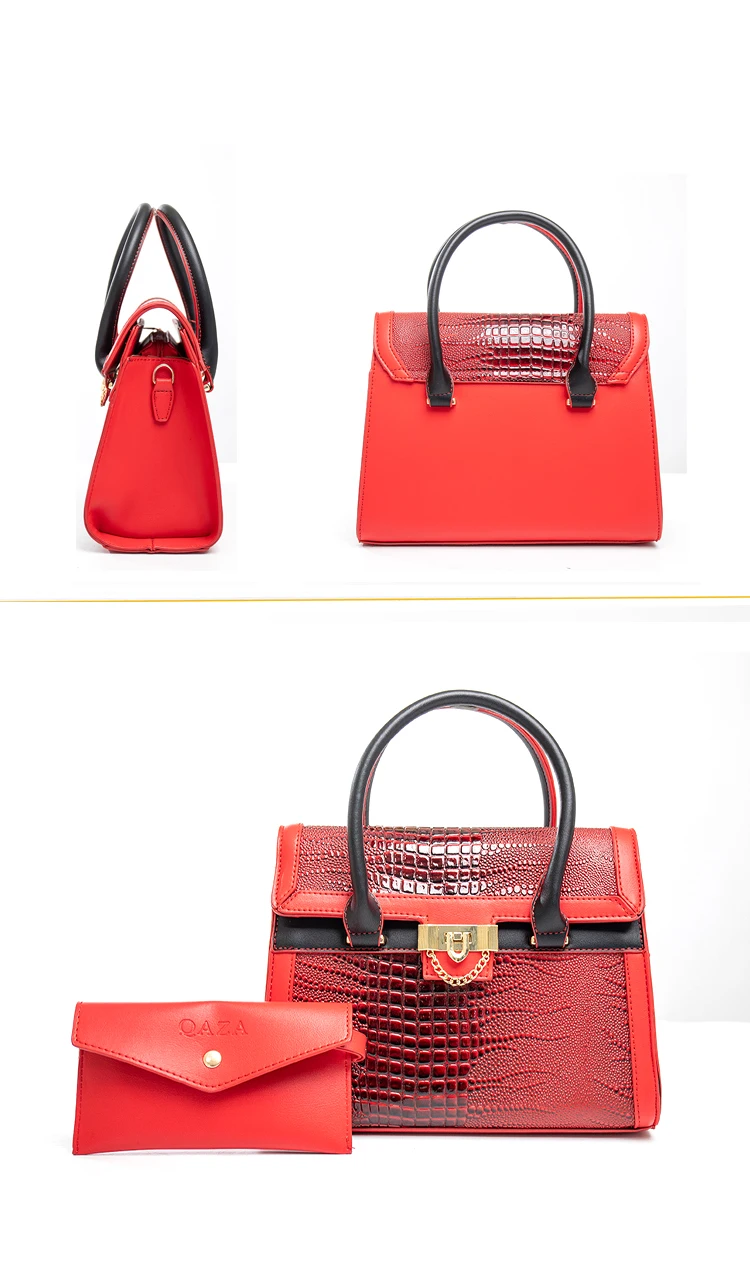 Qaza Luxury 2 In 1 Ladies Hand Bags 2024 Designer New Fashion Pu ...