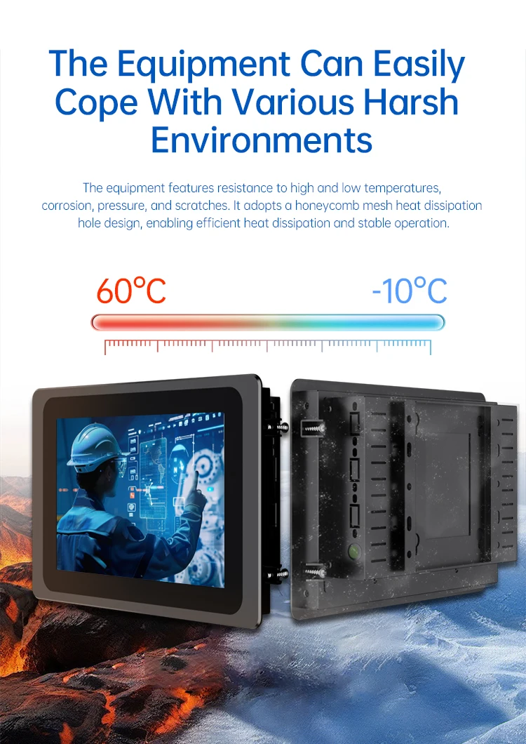 Industrial Capacitive Touch Panel PC 8-21 Inch Android Linux Wall-Mounted Embedded FCC CE for Factory Automation Kiosk