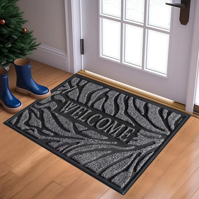 Heavy Duty Custom Carpet Rubber Doormats Outdoor Entrance Floor Welcome Door Mats for Home
