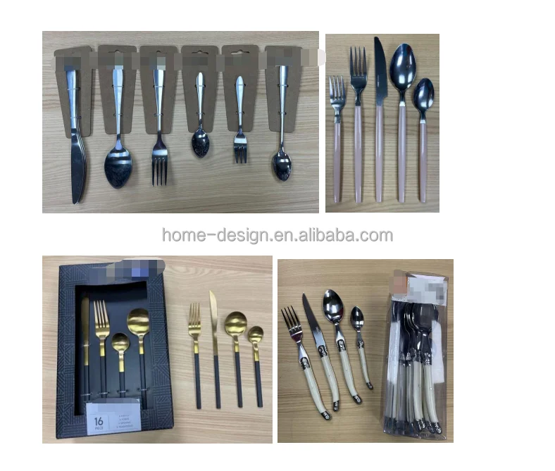 2021 New Simple Design Matte Stainless Steel Cutlery Satin Inox European Style Dining Knife Fork Spoon Set