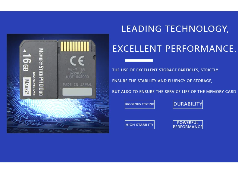 16GB Memory Stick Pro Duo MARK2 For PSP - High Speed Flash Memory Card