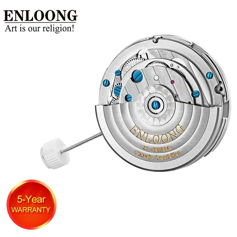 
2019 ENLOONG MADE Real Luxury Tourbillon Watchl Movement with Self Winding OEM LOGO Engraved Tourbillon Watch Movement 