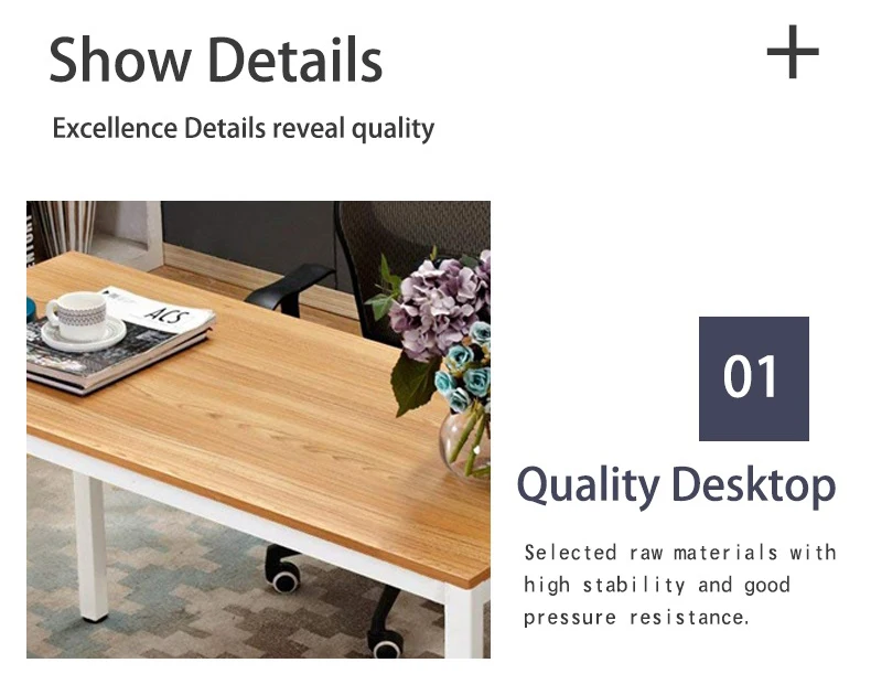 Home Work White Single Office Table Wooden Computer Table Desk