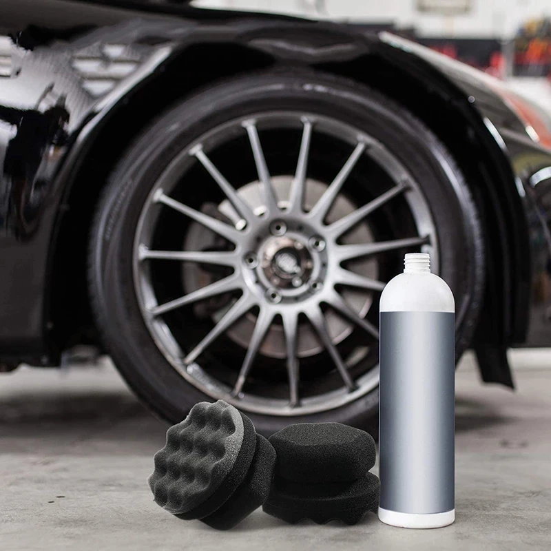 Полировальная губка для автомобиля, ручной аппликатор с шестигранным захватом, восковая губка для шин, губка высокой плотности для полировки автомобиля