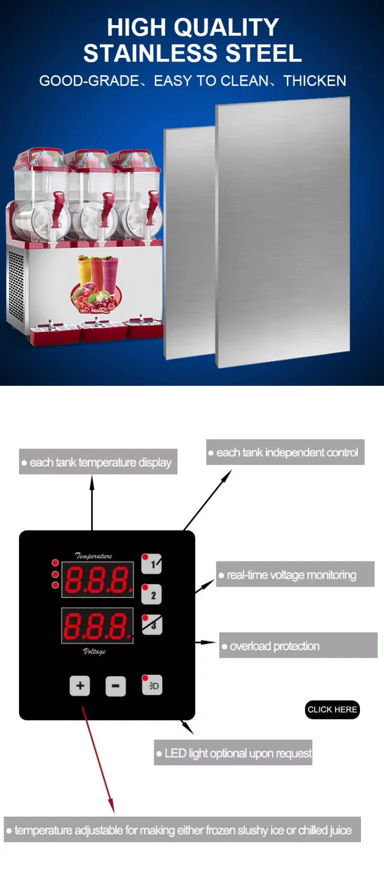 ICE slash smoothie maquina de granizado cocktail slushy maker frozen drink margarita slushie machine A granita commercial slush