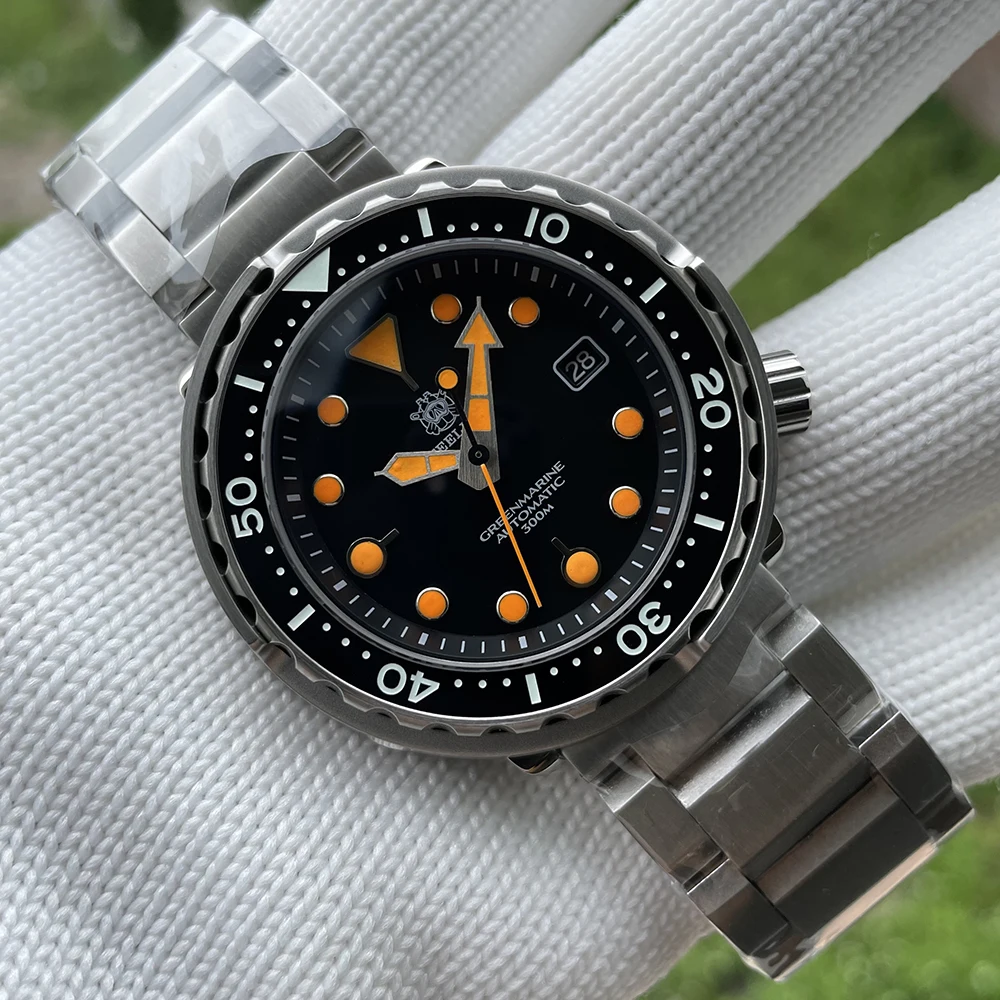 Steeldive Sd1975t Black Dial 47 5mm Stainless Steel Case 300m Waterproof Nh35 Automatic Tuna Dive Watch With Ceramic Bezel Buy Tuna Dive Watch With Ceramic Bezel 300m Waterproof Nh35 Automatic Dive Watch Black Dial