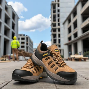 New Anti-Smash Anti-Static Industrial Safety Shoes Low Cut Suede Wear-Resistant Non-Slip Hiking Steel Toe Custom Safety