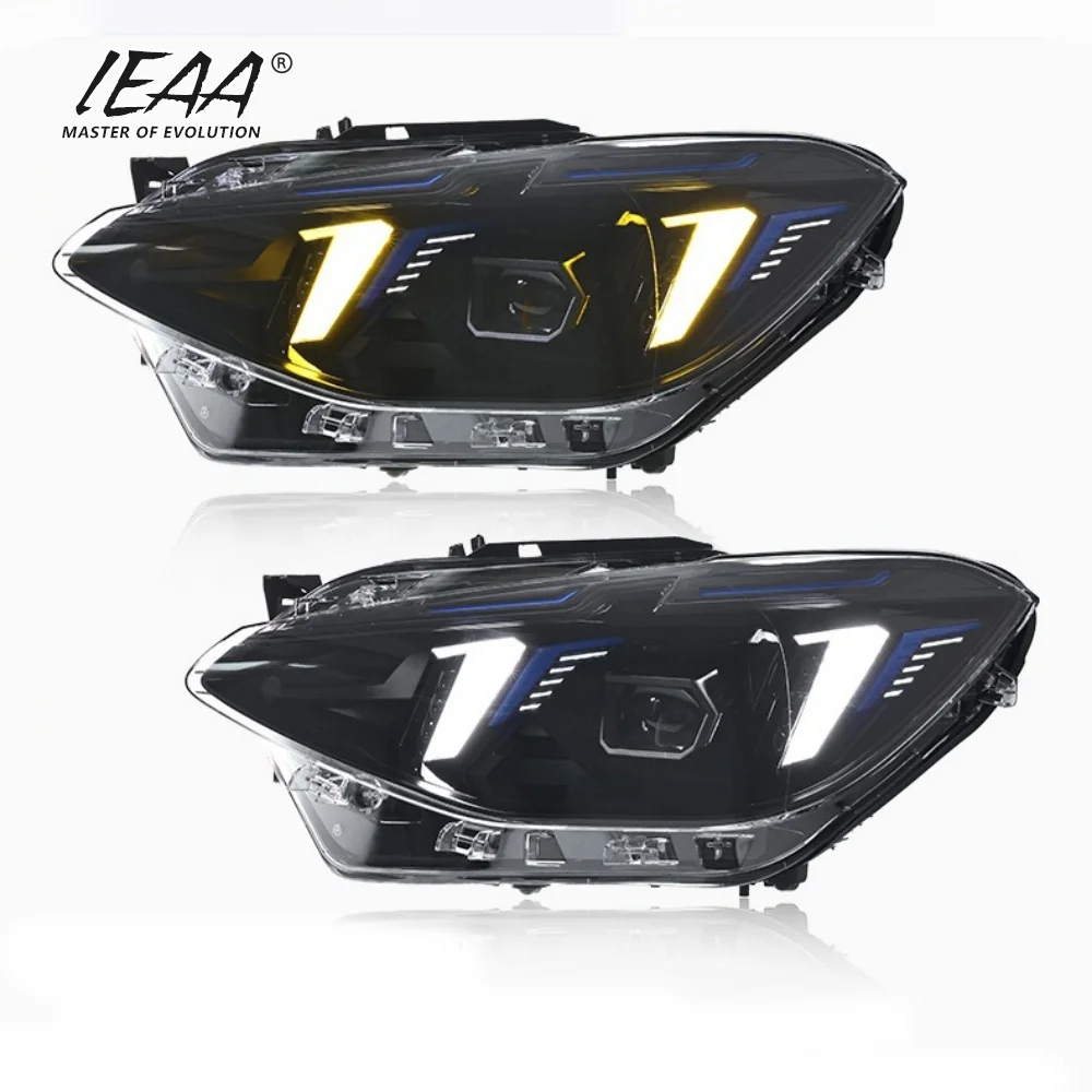 Bmw 1 시리즈 F20 헤드라이트 2012 2013 2014 F20용 수정된 헤드 라이트 LED 램프 플러그 앤 플레이 프론트 라이트