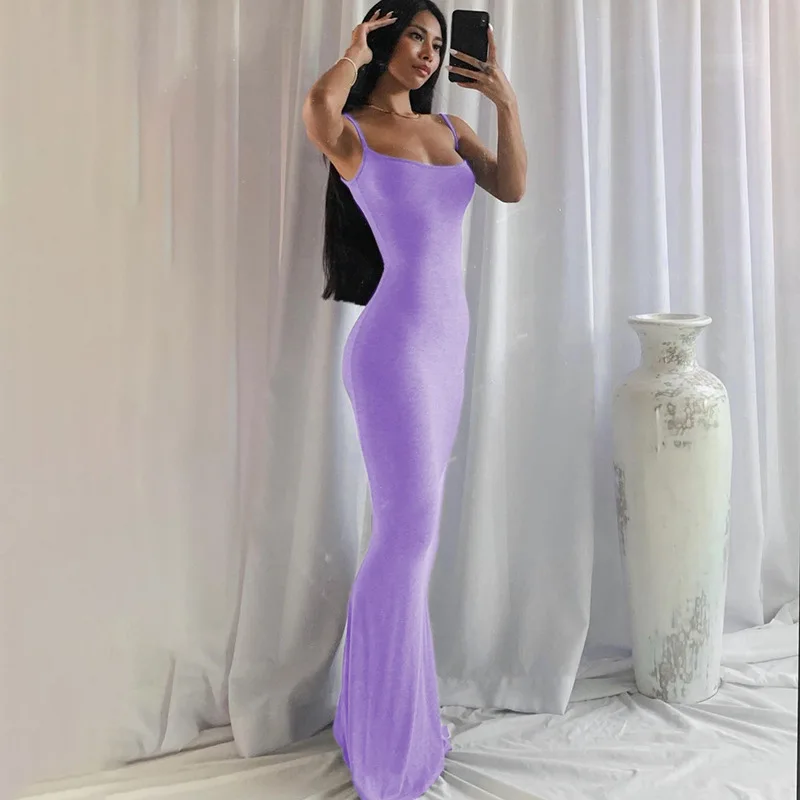 Wholesale Peach Pure Desire Lim Peach Butt Ling Long Fishtail Kirt Women's Long Dress,2 Pieces