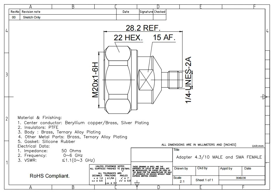 product coaxial adapter plug connector male clamp type coaxial cable connector683-2