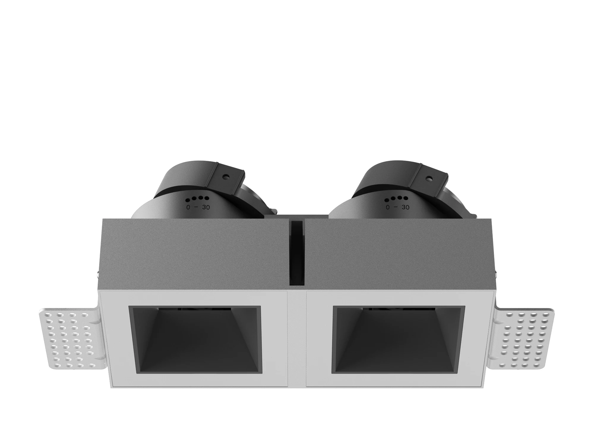 
Круглая и прямоугольная черная регулируемая точечная основа mr16 gu10, Безрамная утопленная рама точечного светильника 