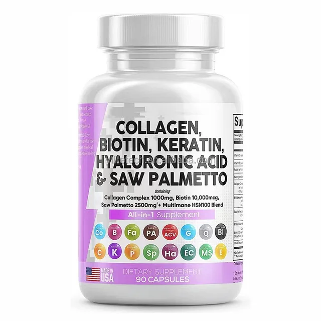 OEM Collagen Capsules Biotin Keratin Hyaluronic Acid Vitamin All-in-1 TK Hot Sale Dietary Supplement