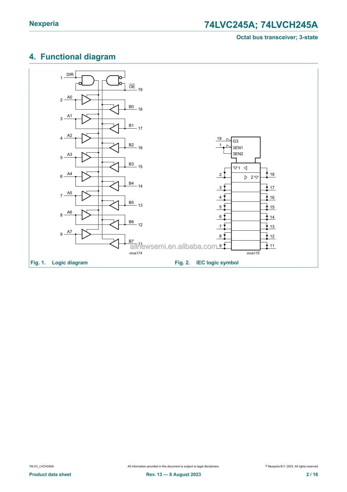 Hot sale Original 74LVC245AD IC Logic Bus Driver/Transceivers SERIES 8-BIT TRANSCEIVER TRUE OUTPUT PDSO20 7.50 MM PLASTIC SOP-20