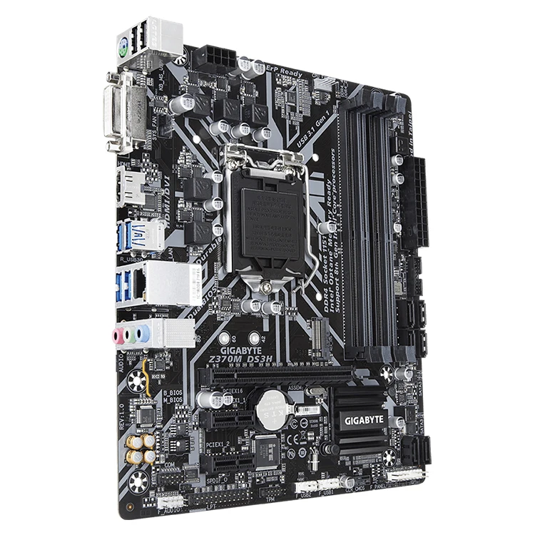 GIGABYTE Z370M DS3H with Intel Z370 Chipset Supports 8th Gen Intel Core Processors Win 10 Motherboard