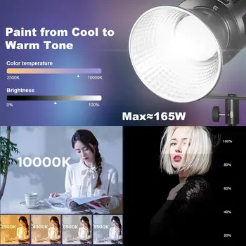 Godox SL150R 165W RGB LED Video Light 5600K Bowens Mount Silent Continuous Output Lighting APP/2.4G Control detail image