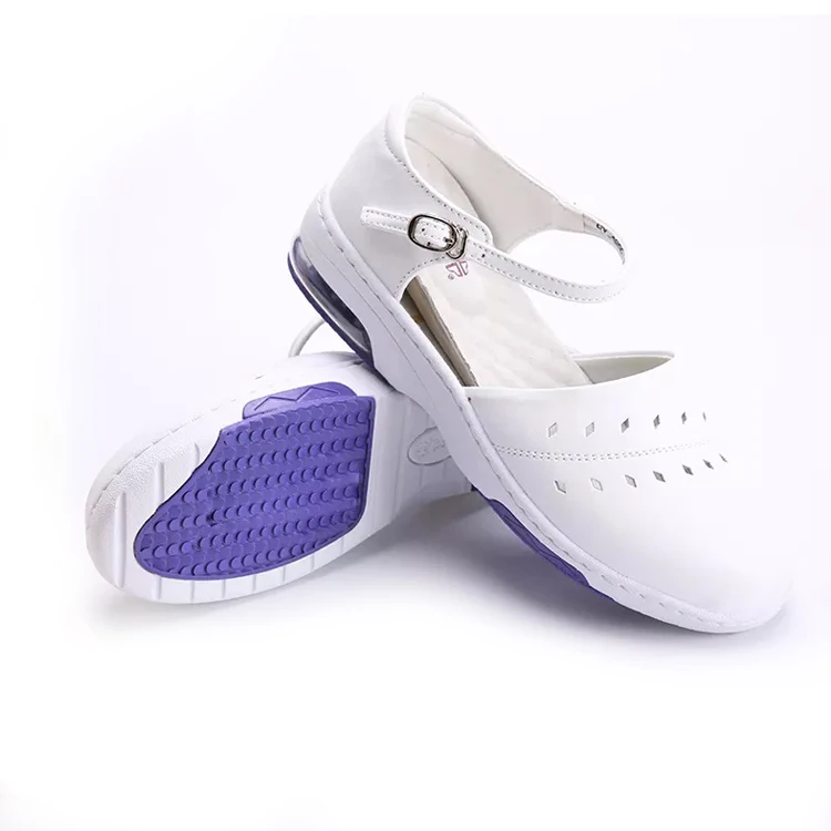 Wholesale Hospital White Leather Nurse Shoes Slip On Nursing Shoes With  Straps - Buy Air Cushion Anti Slip Anti-odor Nursing Shoes White Color  Genuine Leather Zapatos,New Ladies Wholesale Light And Breathable Leather