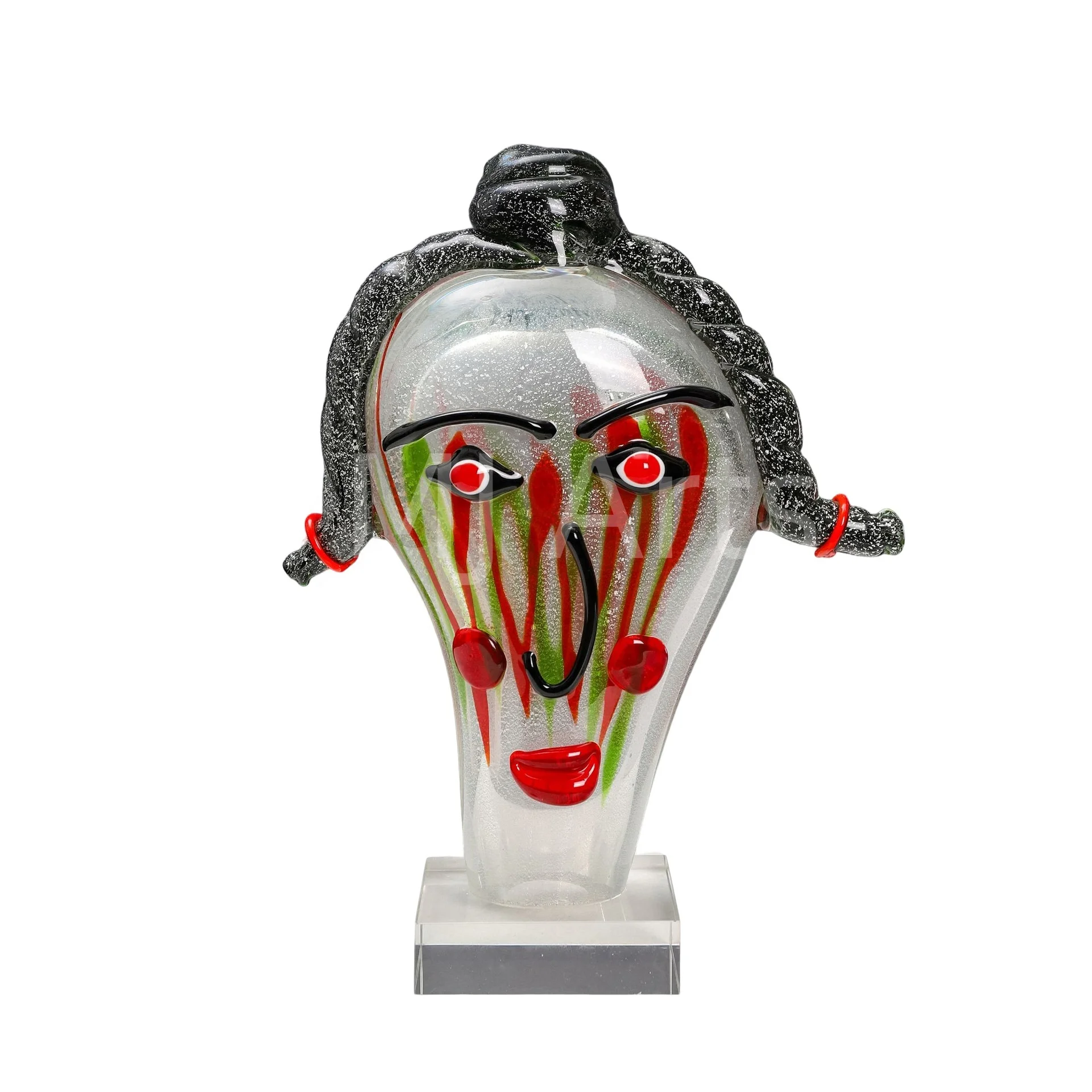 Picasso Style Large Glass Handicraft Ornaments & Murano
