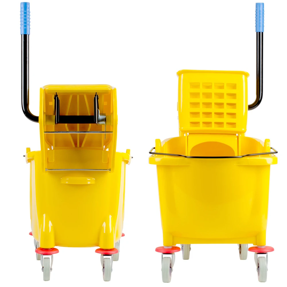 32l Mop Bucket W/ Side Press Wringer 25 & 32 Quart/9 Gallon Capacity