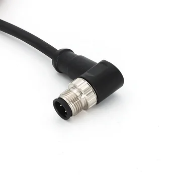 KRONZ High quality 2P 3P 4P 6P 8P custom M12 connector waterproof cable assembly 4Pin male female straight round connector