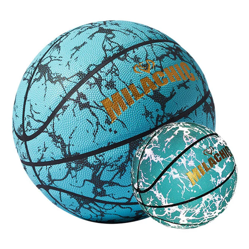 Colorido reflexivo bola de basquete falso couro do plutônio basquete  holográfica festa casa decoração ao ar