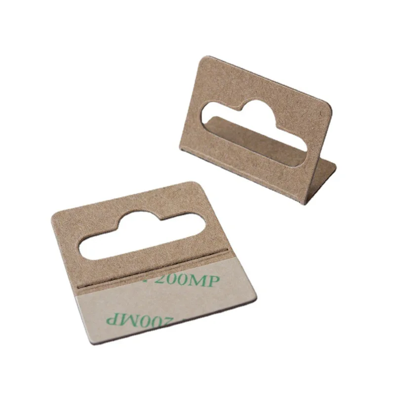 Custom Design Eco Friendly Biodegradable Disposable Cardboard Hook Adhesive Hang Tabs
