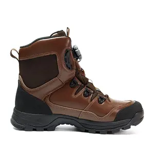 ODM OBM Custom Wholesale Outdoor Leather Tactical Training Shoes Factory with Fitgo Fast Lacing System Boots