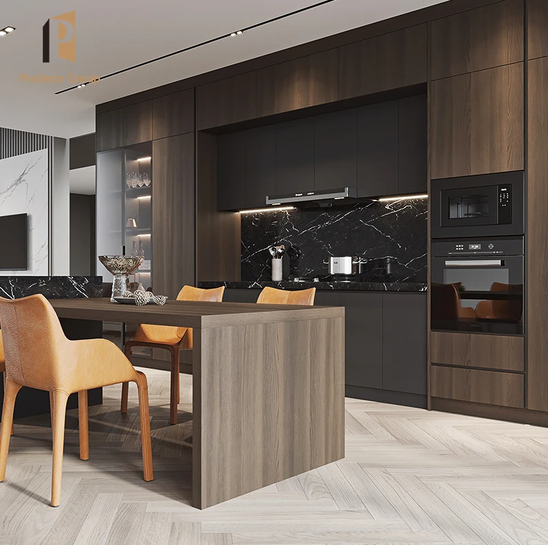 Modern Custom Designs Australian Flat Pack American Black Lacquer Luxury Kitchen Cabinets