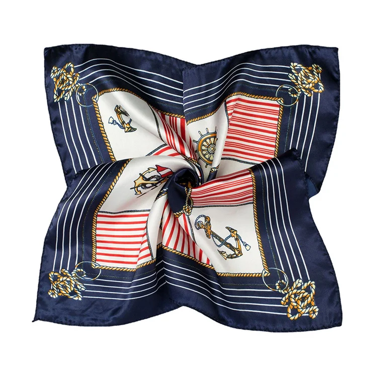 Color Oil Painting Style Polyester Silk Scarf Seven Color God Tree Thin Air Conditioning Shawl Outdoor Sunscreen Scarf Woman