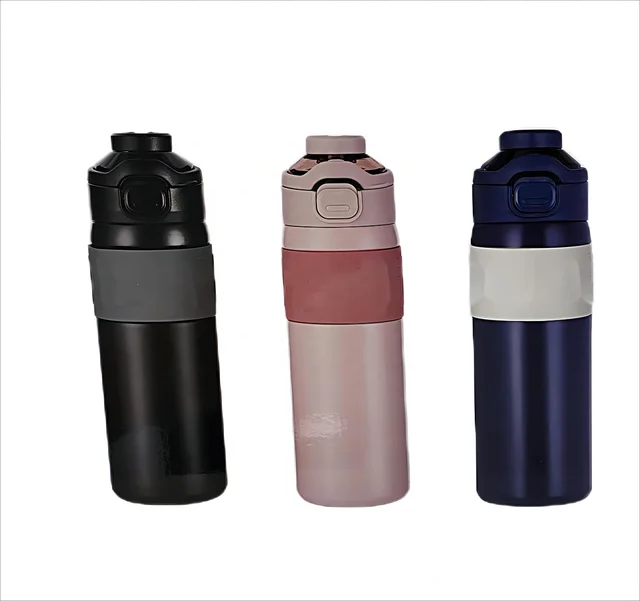 Outdoor Sports Portable Double Drink Stainless Steel Thermos Cup Vacuum Flasks Thermoses Water Bottle with handle